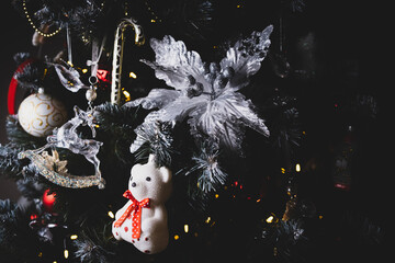 christmas background with snowman