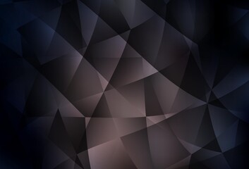 Dark Brown vector shining triangular background.