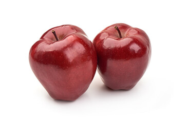 Red delicious apples, isolated on white background