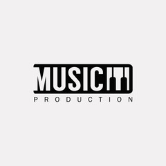 music piano logo vector