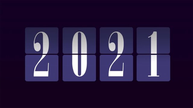 new year 2021 flip countdown time counter. Christmas holiday and New Year concept Scoreboard. Flipping digits. Retro timetable design 4k stock footage. Countdown timer. dark background
