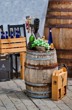 Lanzarote.Spain-october 8 de 2020:beautiful image of excellent Lanzarote wine in the Canary Islands