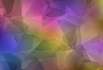 Light Multicolor vector background with abstract polygonals.