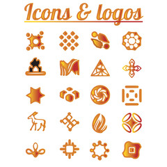 unique icon and logo set