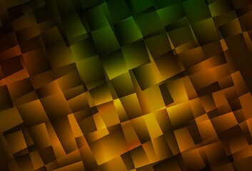 Dark Green, Yellow vector abstract polygonal background.