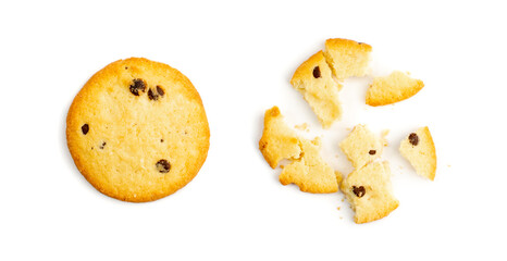 Crumbled Chocolate Chip Biscuits, Broken Butter Cookies
