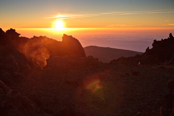 Sunrise on volcano Teide, Tenerife, Canary Islands, Spain