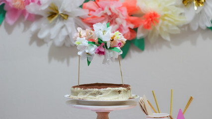cake with flowers