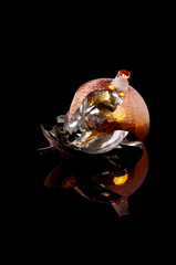 Shatters of Christmas tree decoration isolated