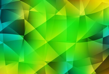 Light Green, Yellow vector gradient triangles texture.