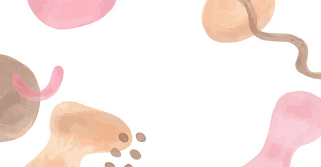 Banner with different abstract elements on white. 