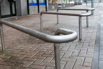 Regen am Fahrradständer
