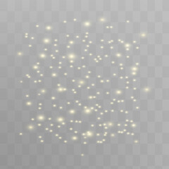 White sparks glitter special light effect. Vector sparkles on transparent background. Christmas abstract pattern. Sparkling magic dust particles