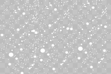 White sparks glitter special light effect. Vector sparkles on transparent background. Christmas abstract pattern. Sparkling magic dust particles