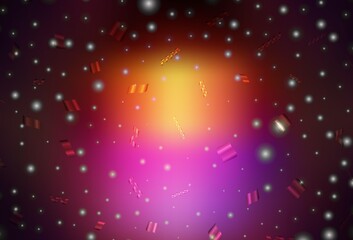 Dark Pink, Yellow vector background in Xmas style.