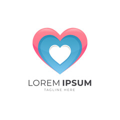 Colorful abstract gradient logo template vector