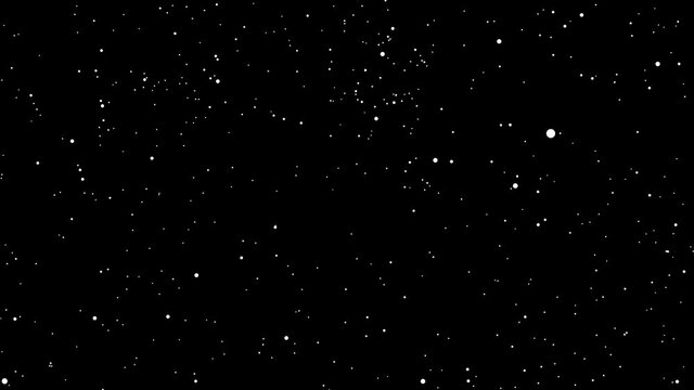 Many abstract small white particles in space, computer generated abstract background