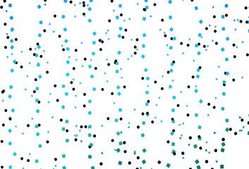 Light Blue, Green vector background with triangles, circles, cubes.