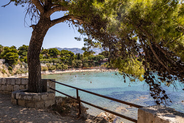 Split Croatia - 08.07.2020 View of Firule Beach, Adriatic Sea