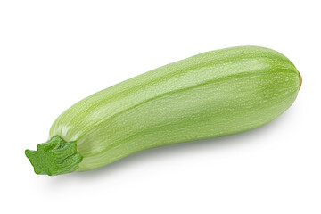 zucchini or marrow isolated on white background with clipping path and full depth of field