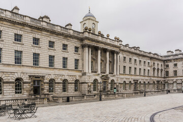 Obraz premium Somerset House - large neoclassical building (1776) in central London. England, UK.