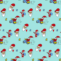 seamless pattern santa claus vector