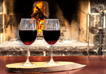 alcohol, autumn, background, beautiful, beverage, bonfire, burgundy, burn, cabernet, celebrate, celebration, christmas, comfortable, country, couple, cozy, decoration, drink, evening, fire, fireplace,