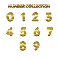 gold numbers set.number collection.number set