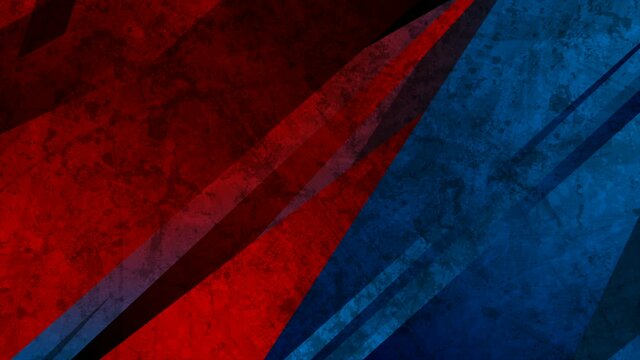 Contrast dark red and blue grunge stripes abstract motion background. Seamless looping. Video animation Ultra HD 4K 3840x2160