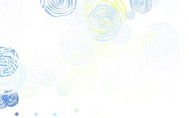 Light Green, Yellow vector natural artwork with roses.