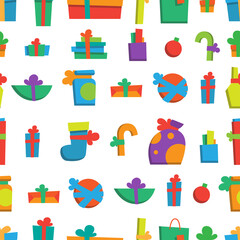 Set of different gifts for happy new year