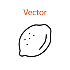 Lemon Linear Icon Vector Graphics Simple Icon Editable Stroke Lemon Fruit