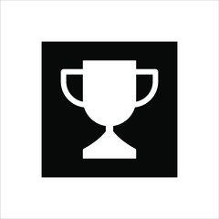 First prize trophy icon, winner vector illustration and icon