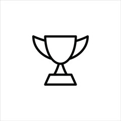 First prize trophy icon, winner vector illustration and icon