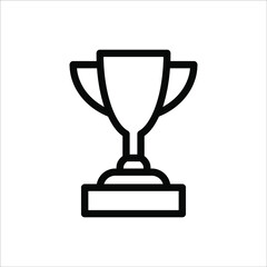 First prize trophy icon, winner vector illustration and icon