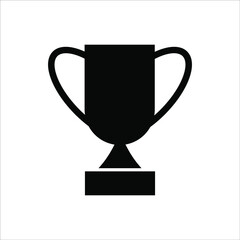First prize trophy icon, winner vector illustration and icon