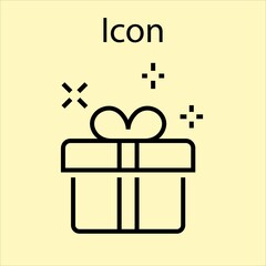 Gift Box Line Icon Gifts for Christmas and New Year Holidays Editable Stroke Simple Icons