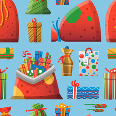New Year Christmas elements vector pattern illustration