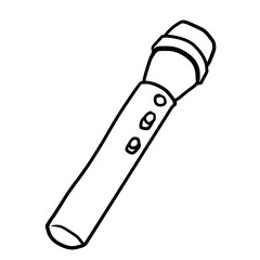 Simple microphone line art illustration