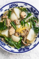 ホタテと蕪の餡かけ