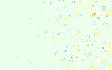 Light Blue, Yellow vector background with spots.