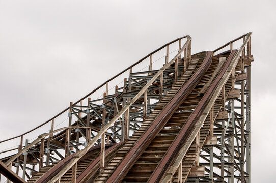 An Old Wooden Roller Coaster