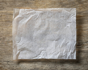 white baking paper sheet
