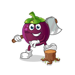  mangosteen Carpenter illustration. character vector