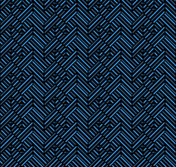 The Seamless Blue Striped Decorated Arrows Patterns