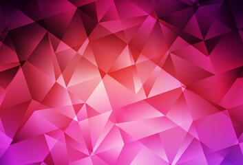 Light Pink, Yellow vector triangle mosaic texture.