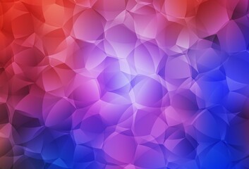 Light Blue, Red vector background with abstract shapes.