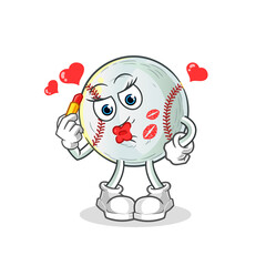 baseball make up mascot. cartoon vector
