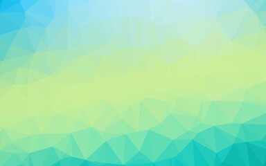 Light Green, Yellow vector triangle mosaic cover. Brand new colorful illustration in with gradient. Textured pattern for background.