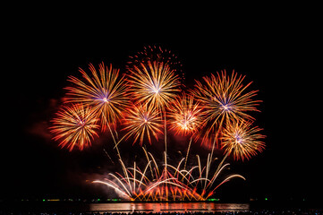 Pattaya Fireworks Festival 2020 at Pattaya Beach, Thailand